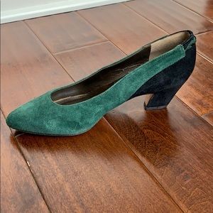 Vintage ENRICO GERBI Green Heels
